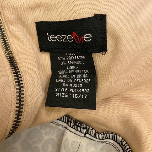Teeze Me Dress, NWT Sz 16/17, Animal Print, Sleeveless, Leopard Print, Ruched - Picture 6 of 11